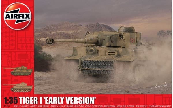 Airfix A1357, Tank model, Monteringssett, 1:35, Tiger-1, Alle kjønn, Plast