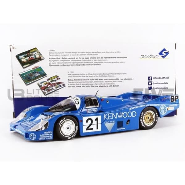 Miniatyrsamlingsbil - SOLIDO 1/18 - PORSCHE 956 LH - Le Mans 1983 - Blå - 1805504