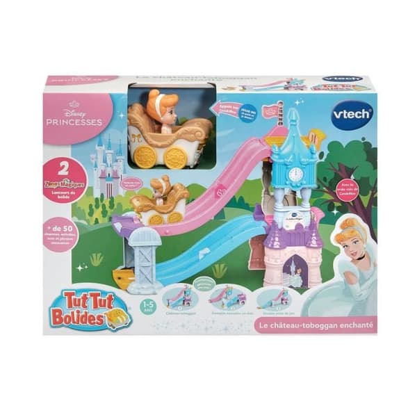 VTECH TUT TUT DISNEY PRINSESSOR BILAR - SLOTT - FÖRTRYLLD RUTA (+ CINDERELLAS förtrollade bröllopsvagn)