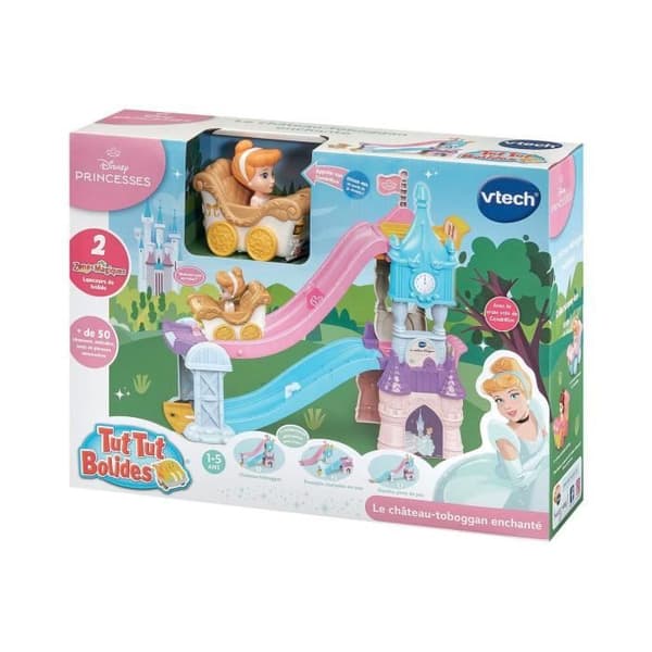 VTECH TUT TUT DISNEY PRINSESSOR BILAR - SLOTT - FÖRTRYLLD RUTA (+ CINDERELLAS förtrollade bröllopsvagn)