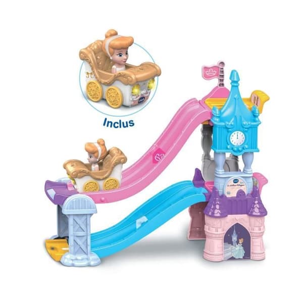 VTECH TUT TUT DISNEY PRINSESSOR BILAR - SLOTT - FÖRTRYLLD RUTA (+ CINDERELLAS förtrollade bröllopsvagn)
