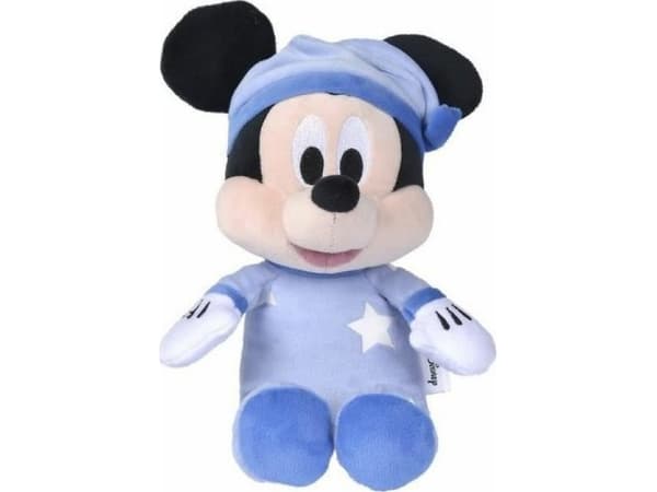 Disney Sleep Well Mickey Mouse - glow-in-the-dark squeaky soft toy, 25 cm