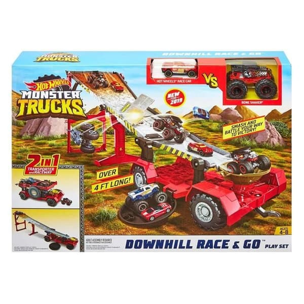 Hot Wheels - Monster Trucks - Giant Track Truck - Utomhus - Barn - 3 år och uppåt