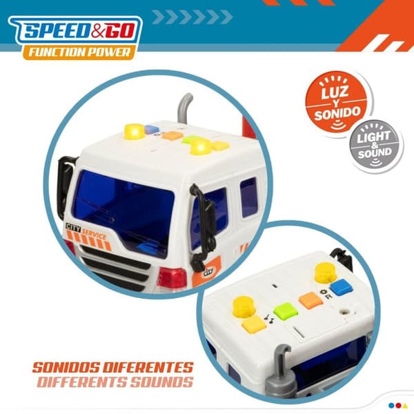 Autotransporter Lastbil og Svinghjulsbil Speed & Go 37,5 x 12,5 x 10 cm (2 enheder)