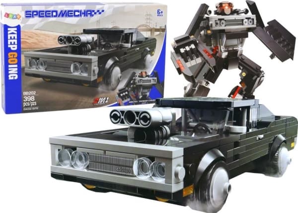 LeanToys Byggklossar Fordon Auto Transformation Robot 2W1
