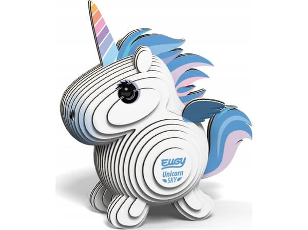 Fat Brain Toys Blue Unicorn Eugy. Øko 3D-puslespill