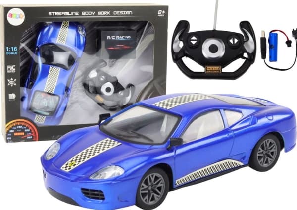 LeanToys RC kauko-ohjattava auto 1:16 Valot Sininen