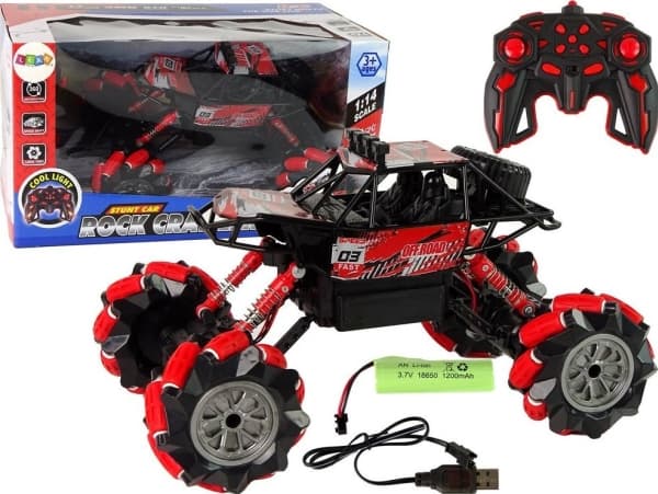 LeanToys Kauko-ohjattava auto 1:14 Punainen Suuri LEAN Lelut