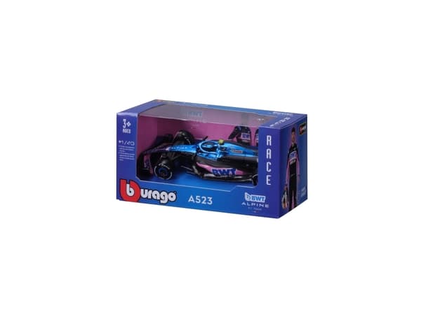 BBURAGO BWT Alpine F1 A523 1:43 Ocon 23, Sportsbil, Montert på forhånd, 1:43, Renault Alpine A523, Alle kjønn, Metall, Plast