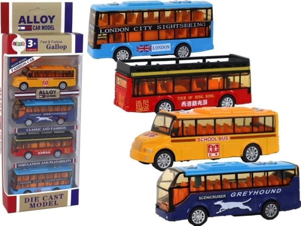 LeanToys Fargerike Busser Fraksjonssystem 4 Elementer