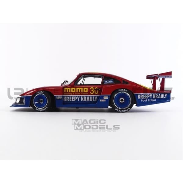 Samlarbil i miniatyr - SOLIDO 1/18 - PORSCHE 935 Mobydick - Mid Ohio 1983 - Röd / Blå - 1805404