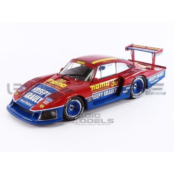 Samlarbil i miniatyr - SOLIDO 1/18 - PORSCHE 935 Mobydick - Mid Ohio 1983 - Röd / Blå - 1805404