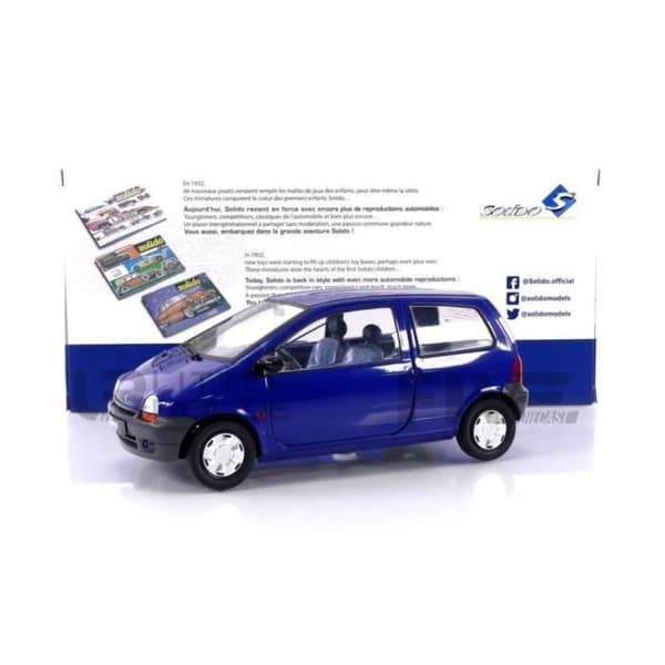 Miniatyrsamlingsbil - SOLIDO 1/18 - RENAULT Twingo MK1 - 1993 - Overseas Blue - 1804004