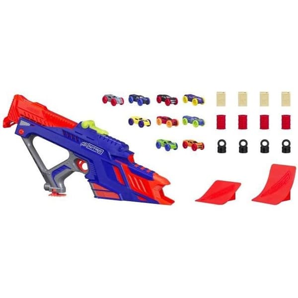 NERF NITRO - Motofurry Car Launcher för pojkar från 5 år och uppåt
