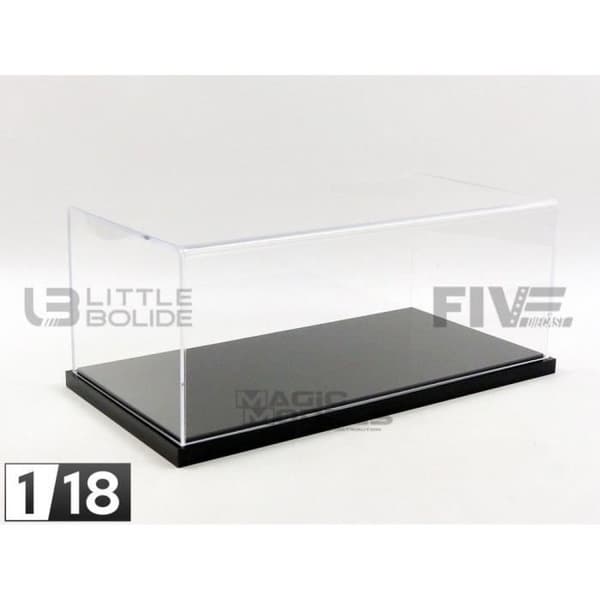 Samlarbil i miniatyr - ATLANTIC CASE 1/18 - DISPLAY CASE Show-Case 1/18 - Detroit Black Base - Svart - 10002