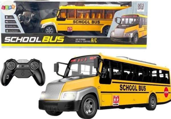 LeanToys Skolbuss Fjärrstyrd RC-lampa Gul