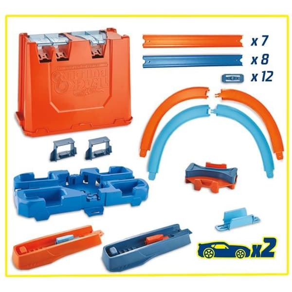 Krets - HOT WHEELS - Deluxe Box - 36 delar - 2 launchers - 2 fordon