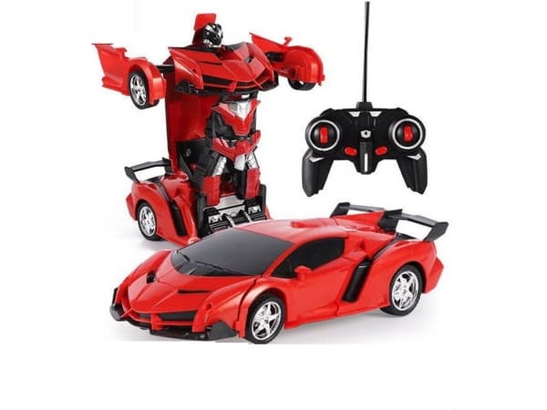 LeanToys Auto Robot 2in1 Pilot R/C Valo Ääni Drift Punainen
