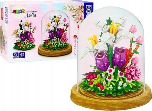 LeanToys 487 delar blomlåda Klossar
