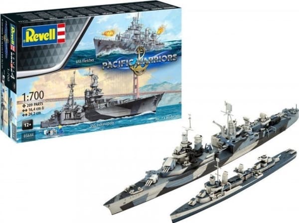 Revell - Pacific Warriors USS Fletcher & USS Indianapolis dovanų komplektas, 1/700, 05644