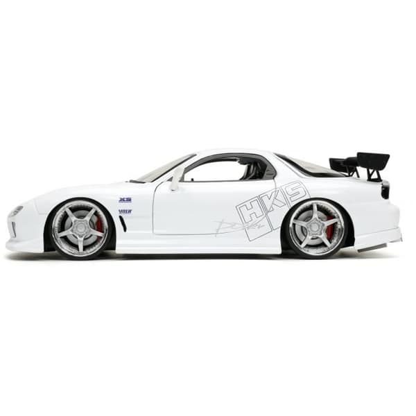 Modellbil - JADA - Mazda RX-7 1993 - Skala 1:24 - Vit färg - Diecast