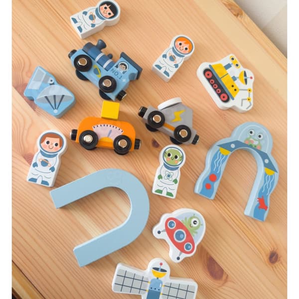 TOOKY TOY Træ Space Train Skinne Sæt
