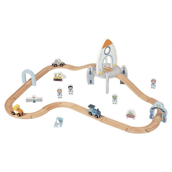 TOOKY TOY Træ Space Train Skinne Sæt