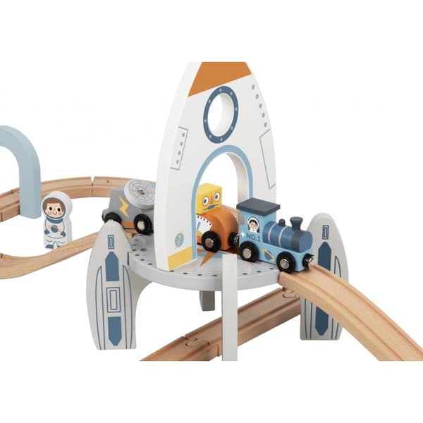 TOOKY TOY Træ Space Train Skinne Sæt