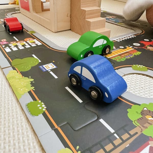 TOOKY TOY Road Puzzle til børn Highway Model 21 stk. FSC-certifikat