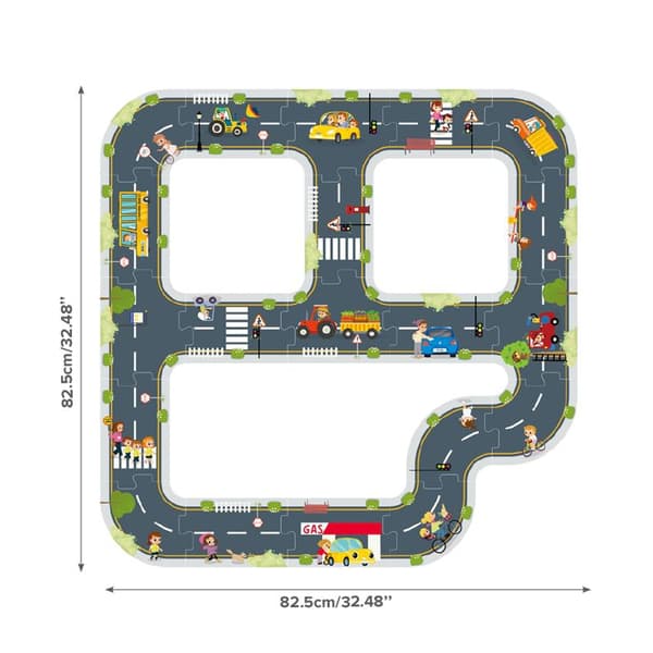 TOOKY TOY Road Puzzle til børn Highway Model 21 stk. FSC-certifikat