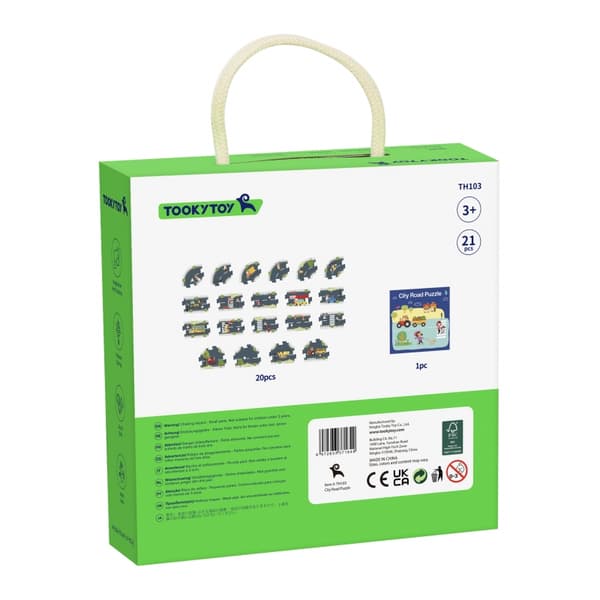 TOOKY TOY Road Puzzle til børn Highway Model 21 stk. FSC-certifikat