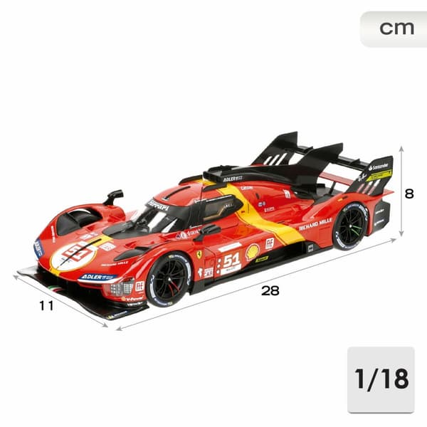 Bil Bburago Ferrari Racing 499 LMH #51 1:18