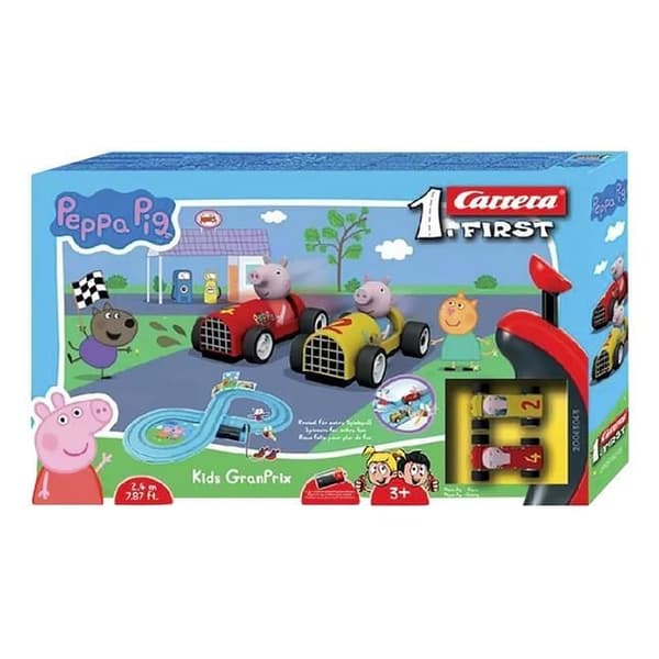Peppa Pig racingbana - Carrera First - 2,40m - 2 hastighetsregulatorer