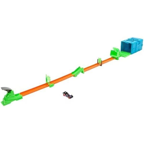 Leksak - HOT WHEELS - Byggsats Giftig Superhopp Låda - 1 Bil - 10 Spårdelar - Blandat