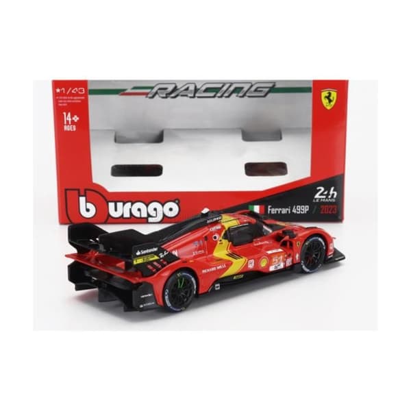 Miniatyrbil - Bburago - 499P - Röd - 1:43 - 24h LeMans 2023