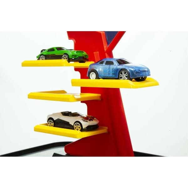 Parkeringsgarage med fordon Moltó