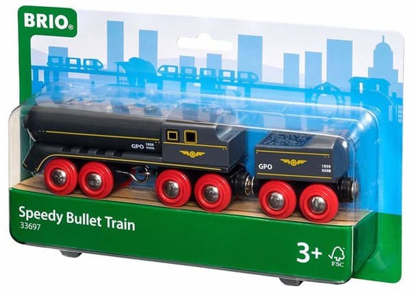 BRIO höghastighetståg i trä - Ravensburger - Blandat från 3 år