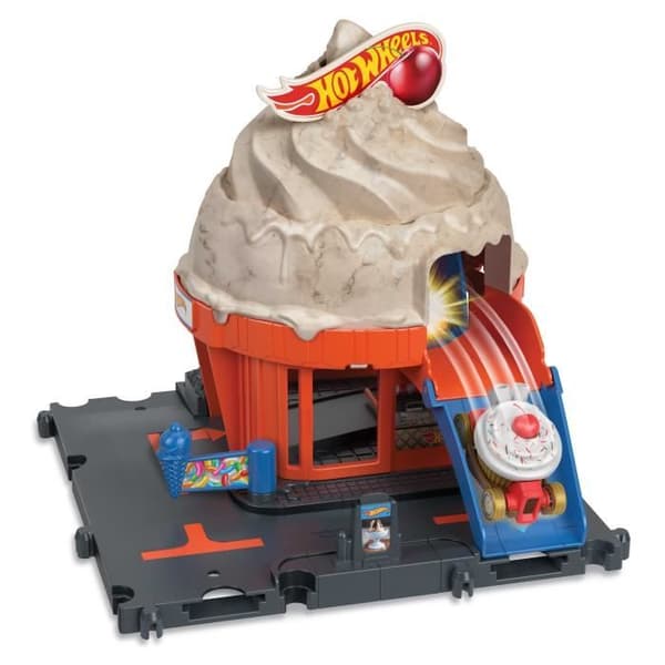 HOT WHEELS CITY DOWNTOWN ICE CREAM SWIRL PLAYSET (HKX38)