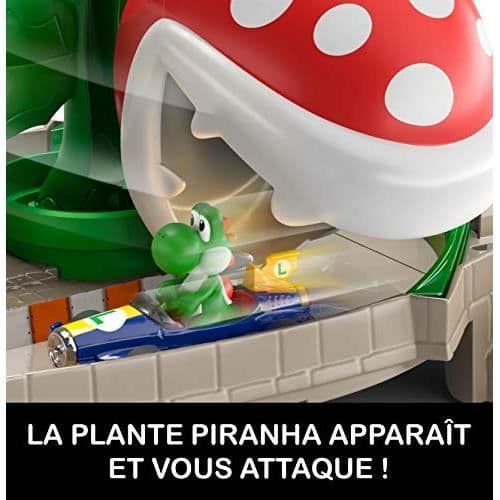 Hot Wheels - Mario Kart Piranha Race Track - Kartbil i skala 1-64 - Barnleksak