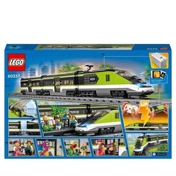 LEGO City Express passagerartåg - Fjärrkontroll tågleksak - Fungerande strålkastare - Barn 7 år