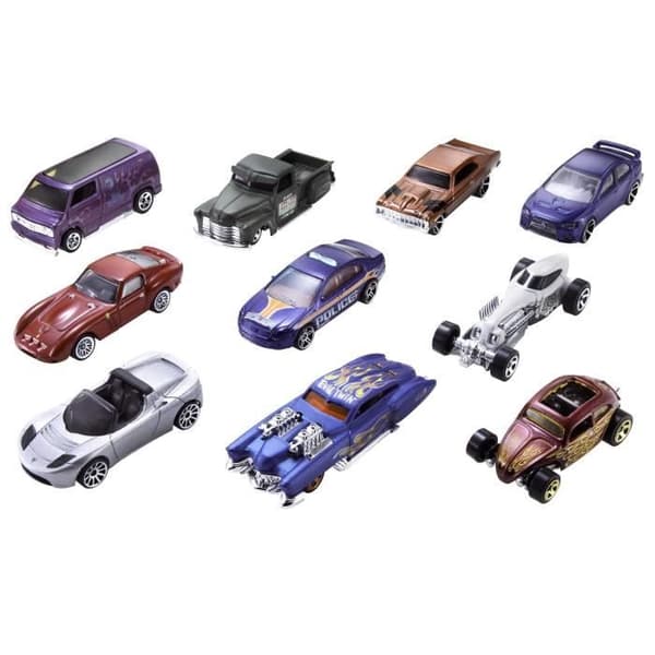 Hot Wheels - Set med 10 fordon - Set för små bilar - 3 år och äldre 54886