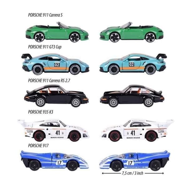 Majorette - Porsche Motorsport presentförpackning 5 delar