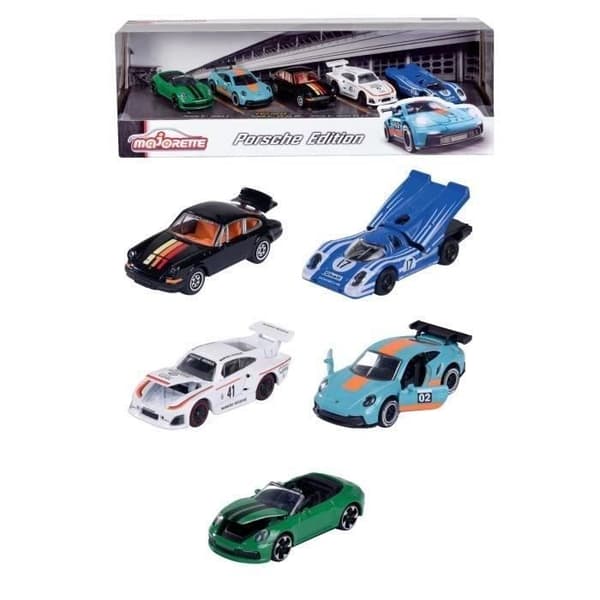 Majorette - Porsche Motorsport presentförpackning 5 delar
