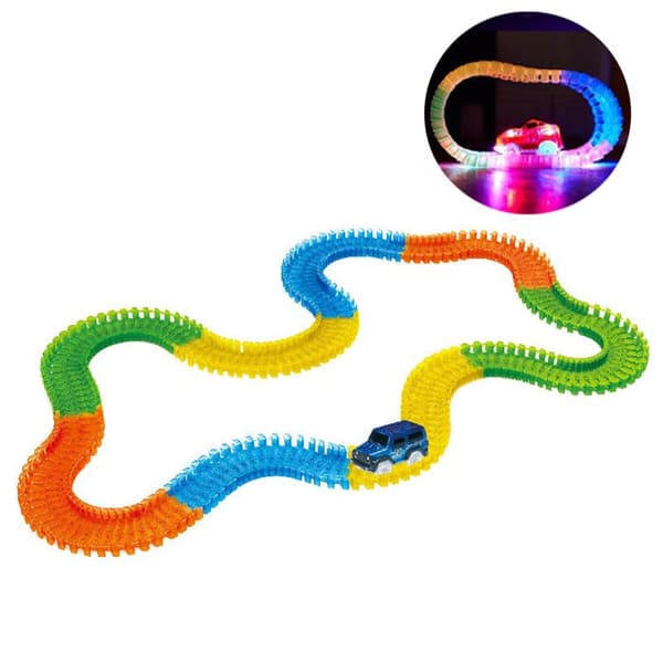 INN® Toy Car Luminous Race Track Set Race Tracks Flexibelt kretsspel Elektriskt tågspel Lekfullt Interaktivt lärande