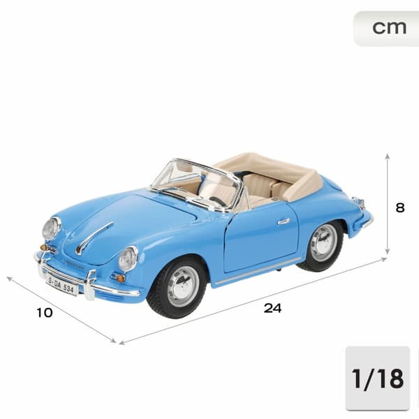 Bil Bburago GT-Porsche 356B Cabriolet (1961)