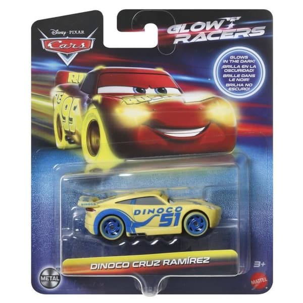 Massa fosforescerande minibilar i formgjutna 1:55 - MATTEL