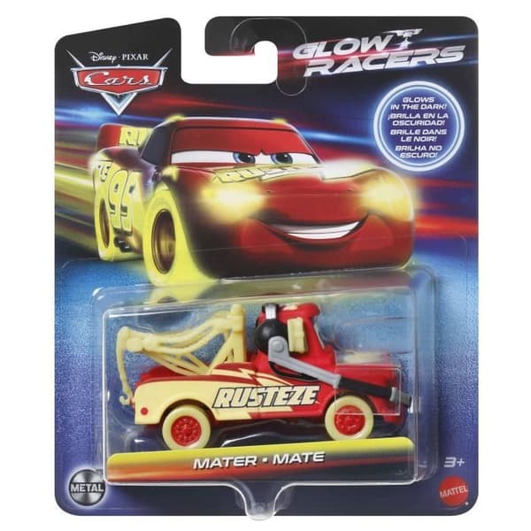 Massa fosforescerande minibilar i formgjutna 1:55 - MATTEL