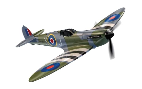 Airfix J6045, Luftfarkostmodell med fast vinge, Monteringssats, D-Day Spitfire, Alla, 34 styck, 5 År