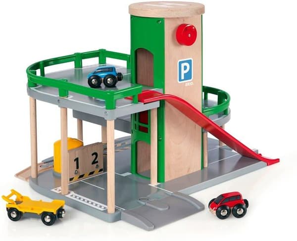 BRIO World Rail / Road Garage - Ravensburger - 3 nivåer - Blandat från 3 år