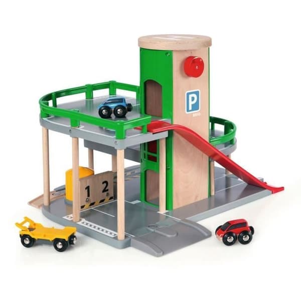 BRIO World Rail / Road Garage - Ravensburger - 3 nivåer - Blandat från 3 år